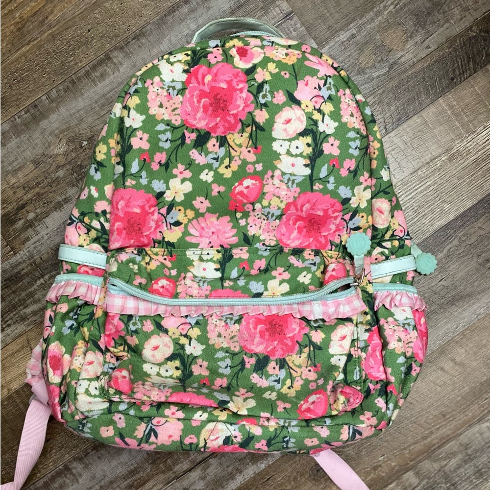 SweetHoney Floral Kids Backpack - Pink and Green